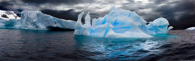 Icebergs in Dark Water — Blue