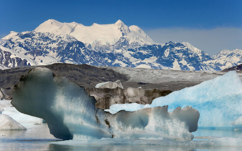 Icebergs in Glacial Lake
