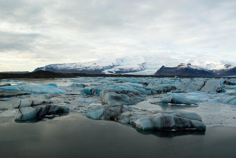 Icebergs in Lagoon — Blue, Cold