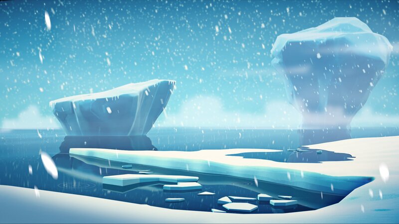 Icebergs in Ocean — Blue, Cold