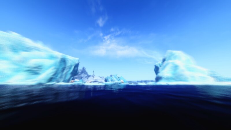 Icebergs in Ocean — Blue, Serene, Afternoon