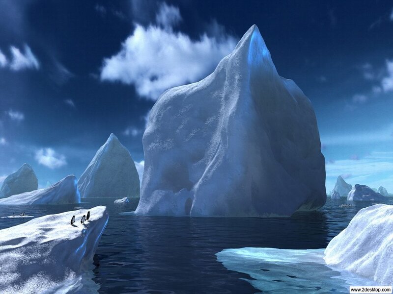 Icebergs in the Antarctic