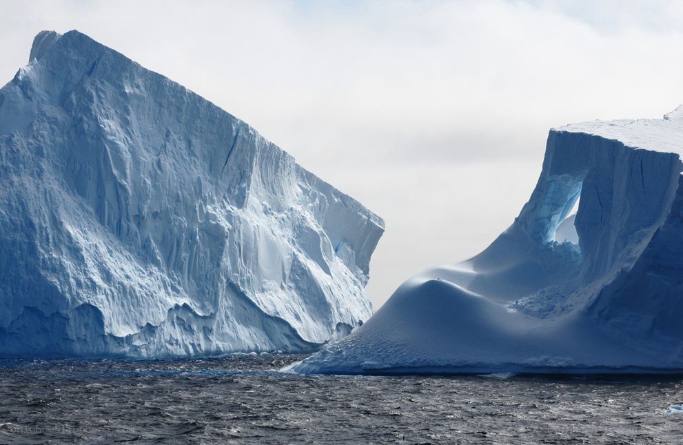 Icebergs in the Antarctic