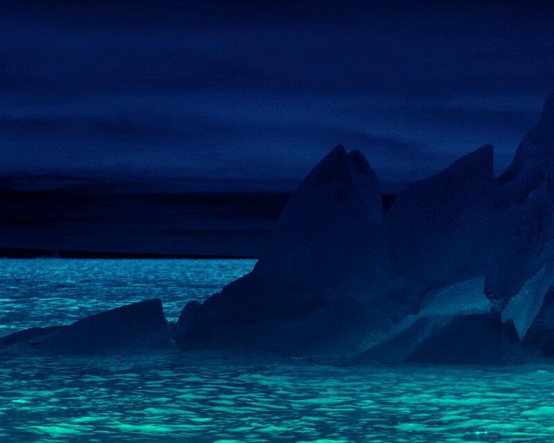 Icebergs in the night