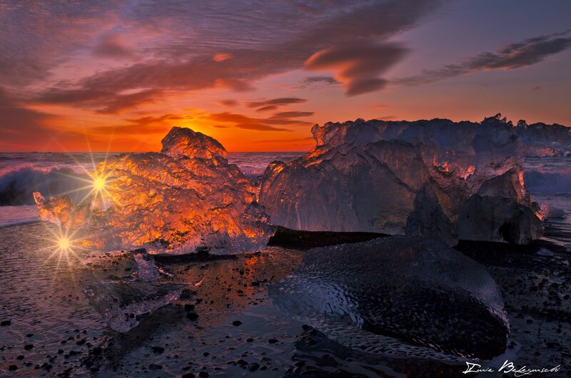 Icebergs on Beach