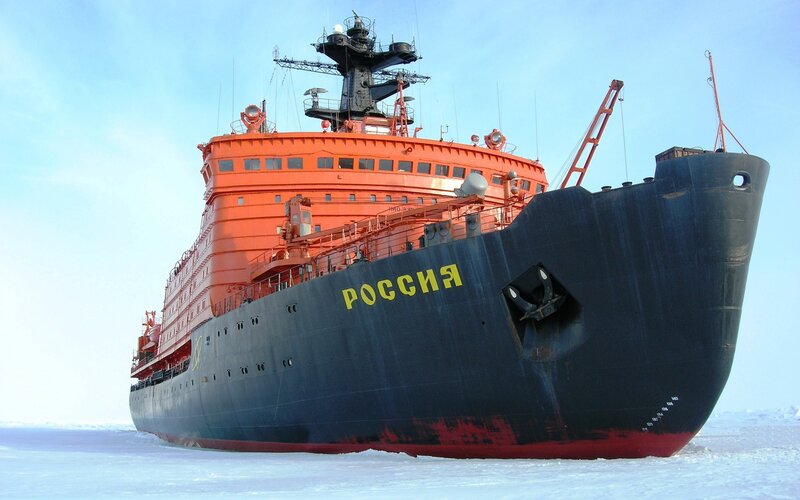 Icebreaker Ship in Ice