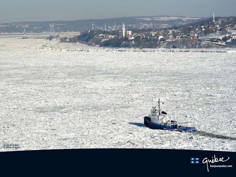 Icebreaker Ship in River
