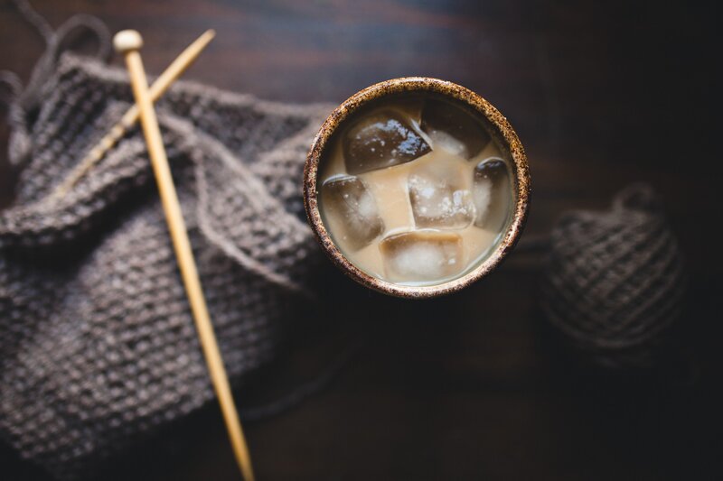 Iced Coffee in Ceramic Cup