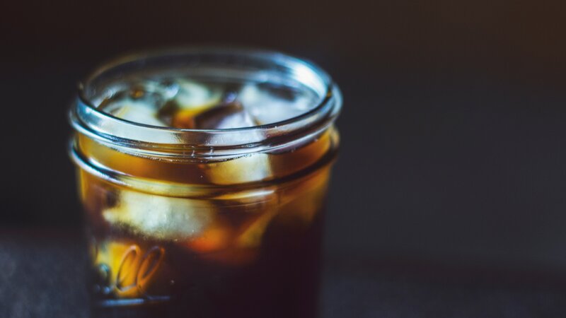 Iced Coffee in Jar