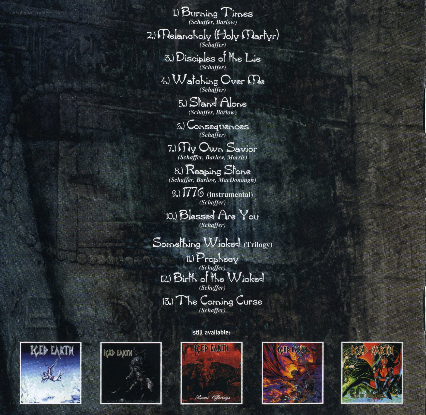 Iced Earth album tracklist