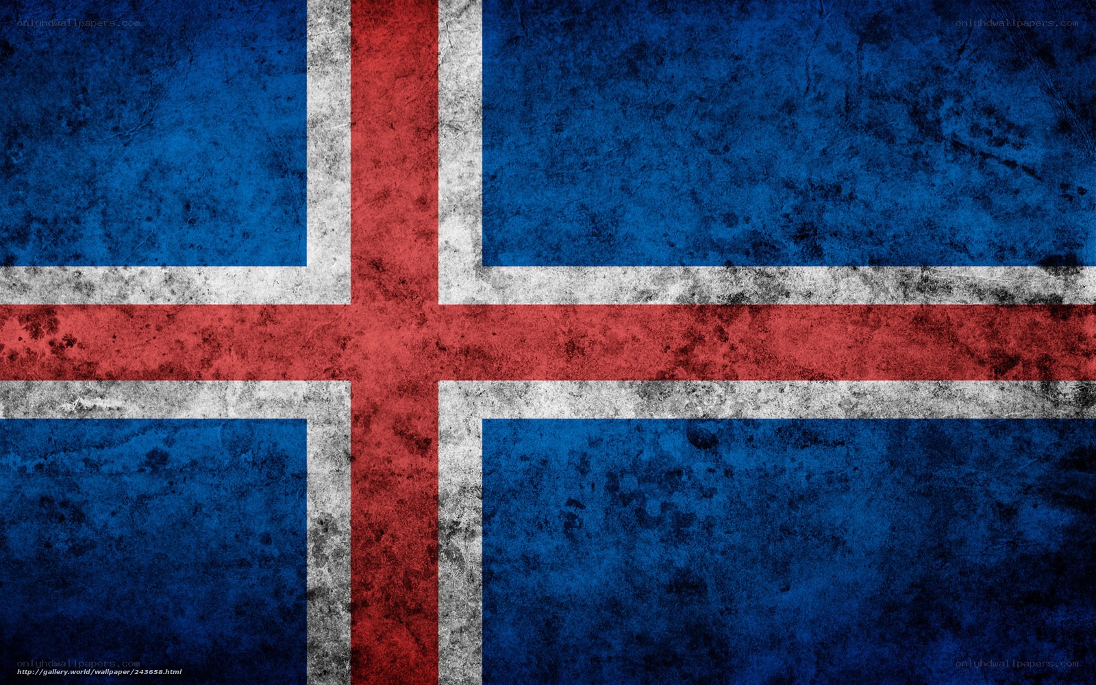 Iceland flag grunge texture