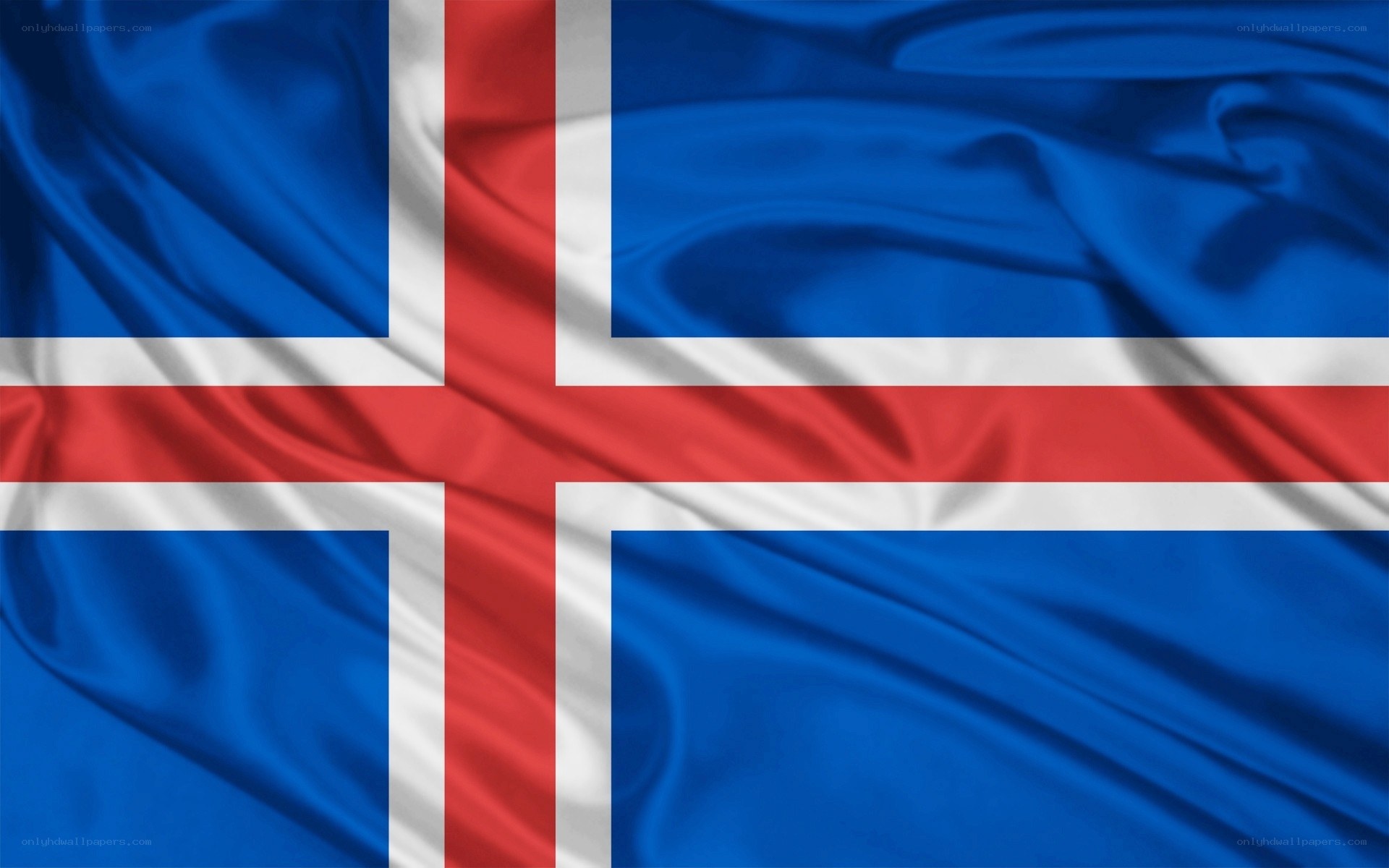 Iceland flag waving