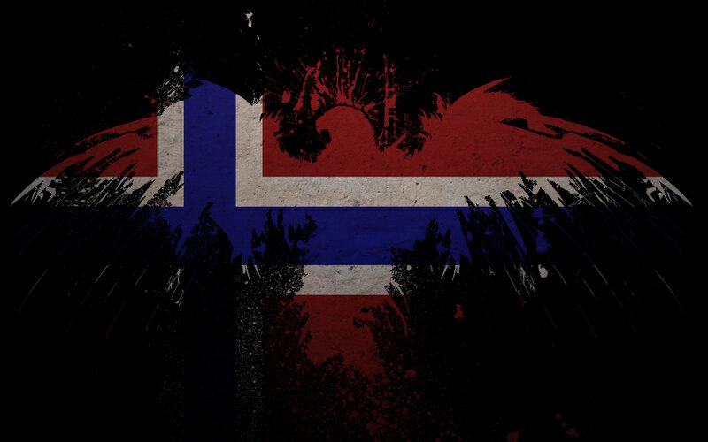 Iceland flag with eagle design