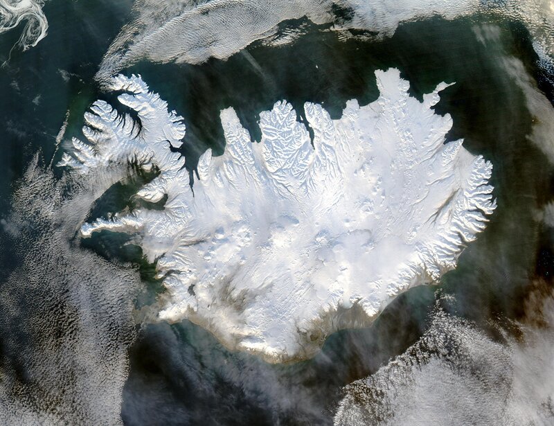 Iceland from space