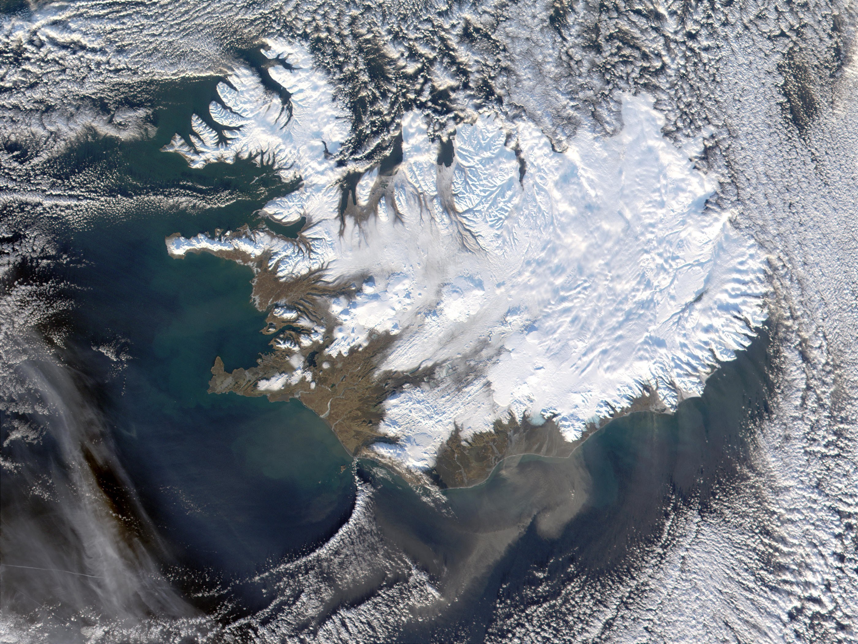 Iceland from space