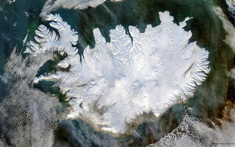 Iceland from Space — White