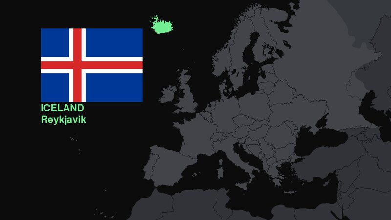 Iceland on Map