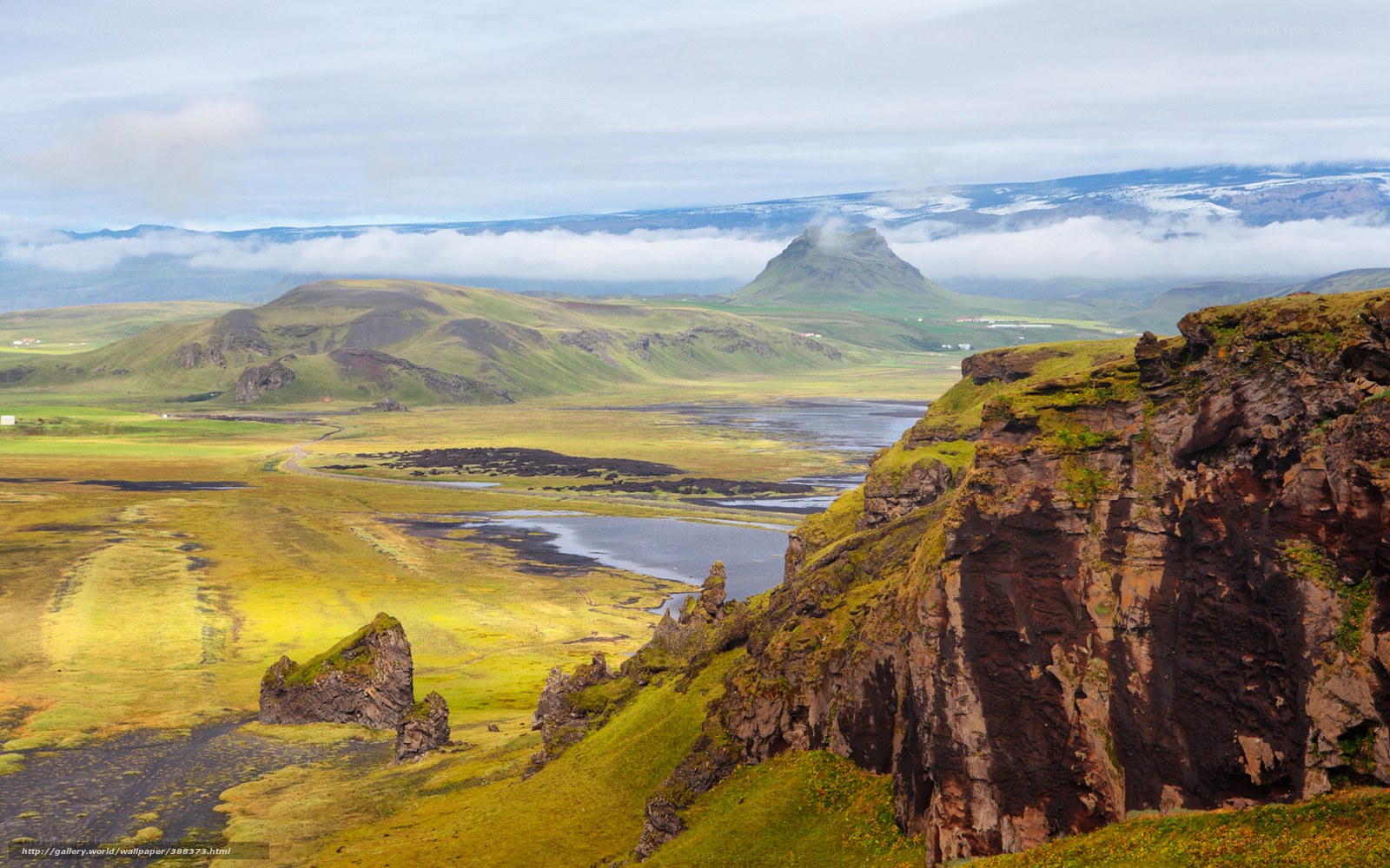 Icelandic landscape with cliffs