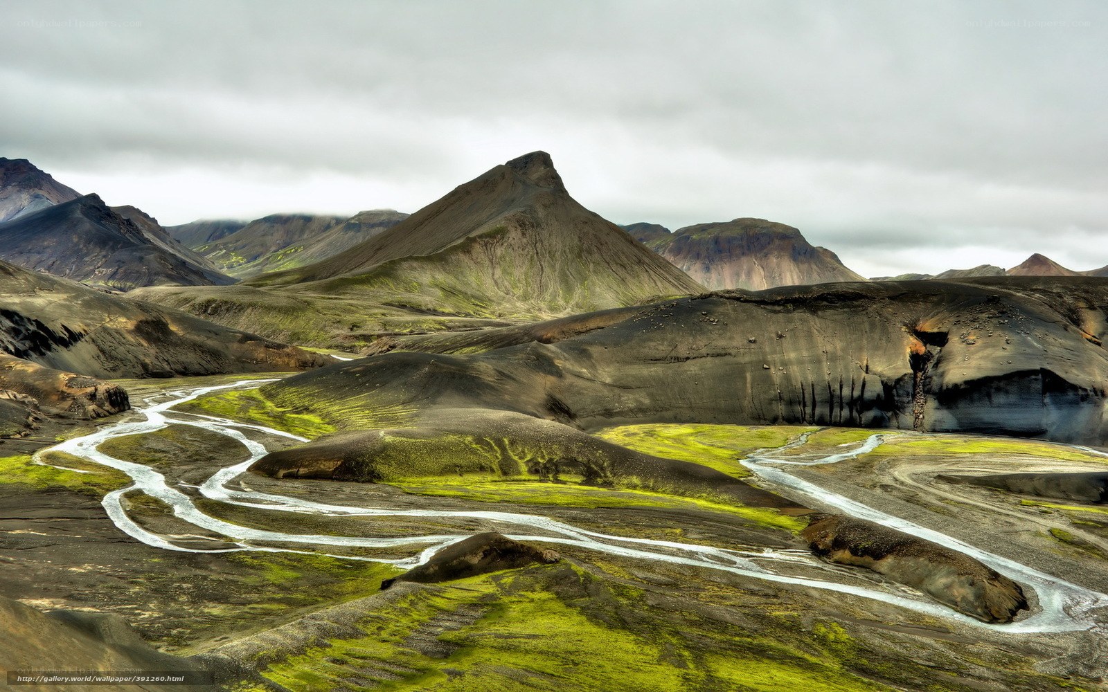Icelandic river landscape
