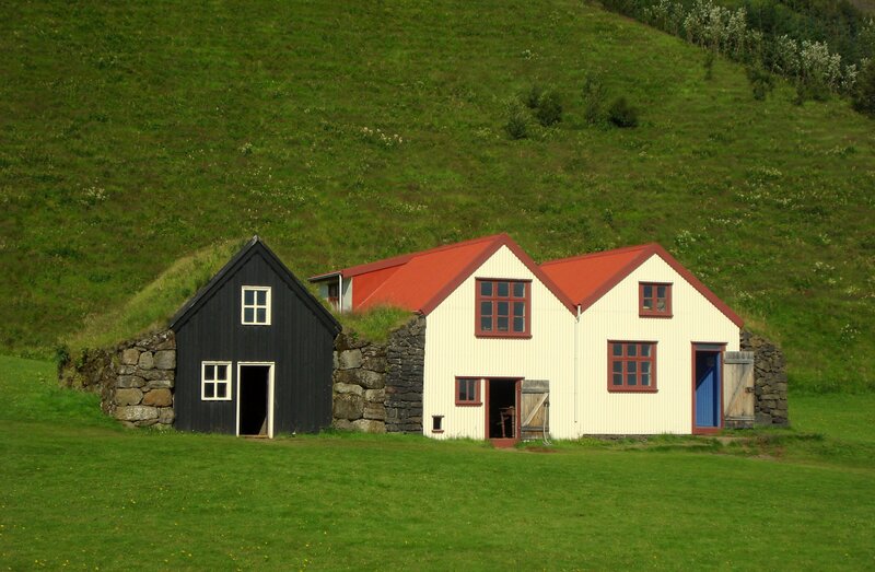 Icelandic Turf Houses — Green, Serene