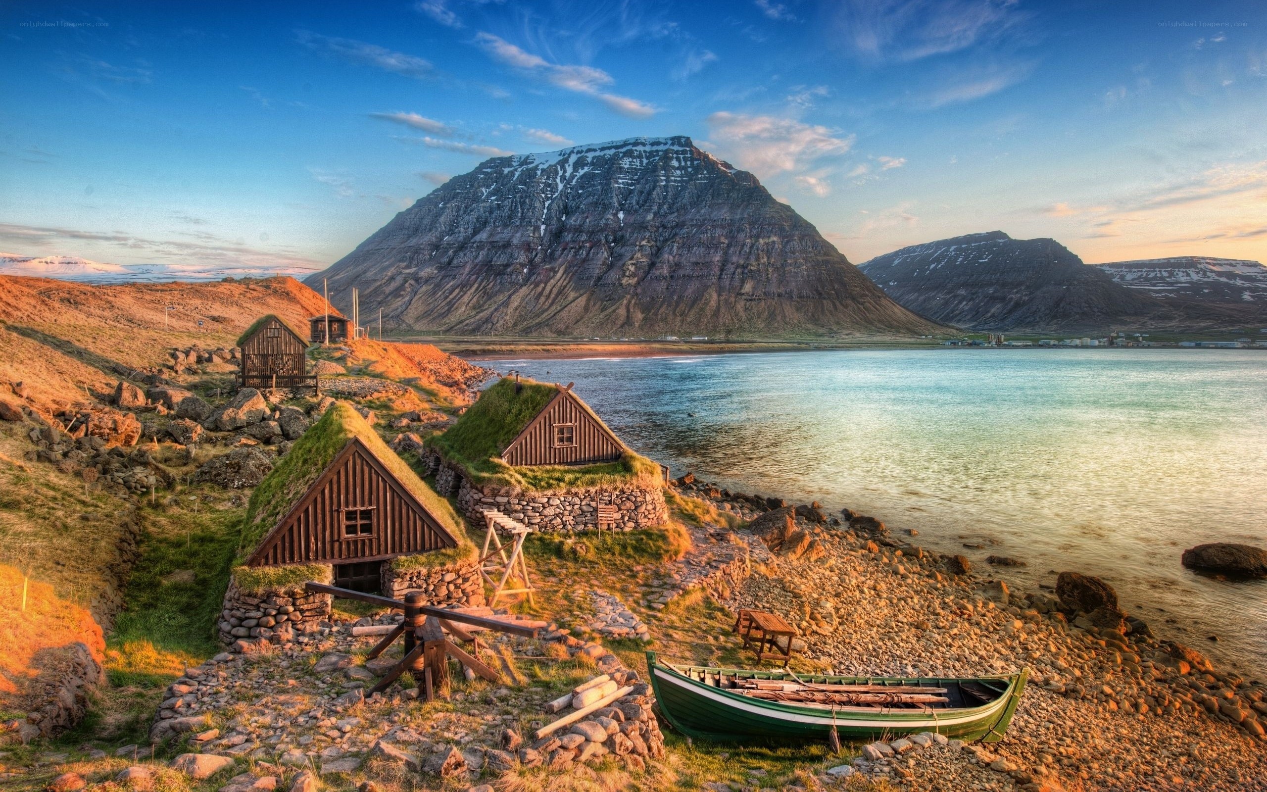Icelandic village by the sea