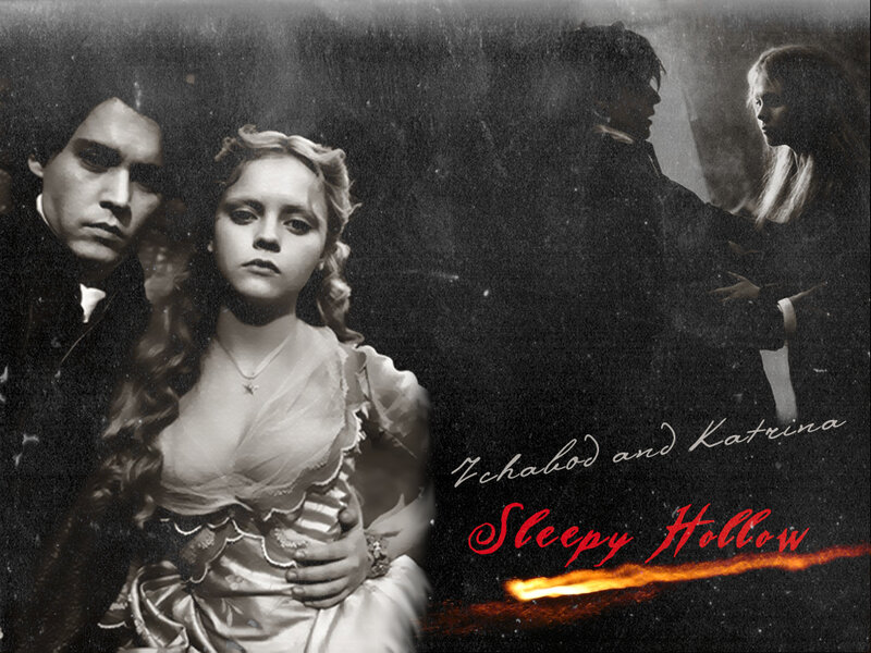 Ichabod and Katrina in Sleepy Hollow