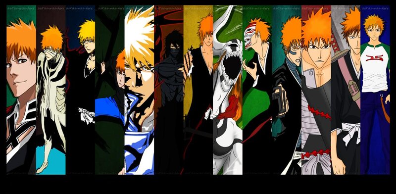 Ichigo Kurosaki Character Collage — Orange