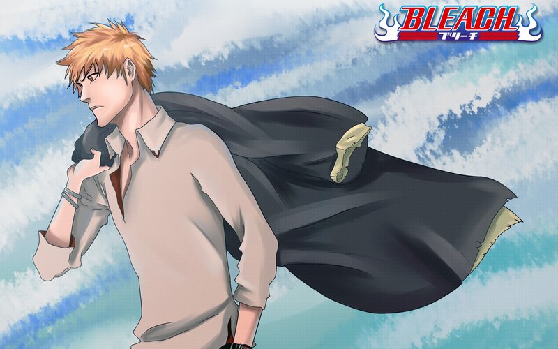 Ichigo Kurosaki in a white shirt