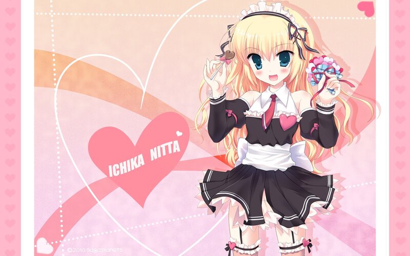 Ichika Nitta in a maid outfit
