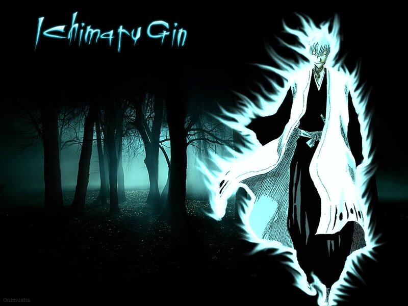 Ichimaru Gin in a dark forest