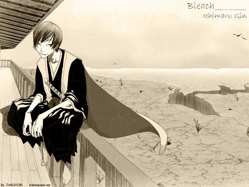 Ichimaru Gin on a balcony