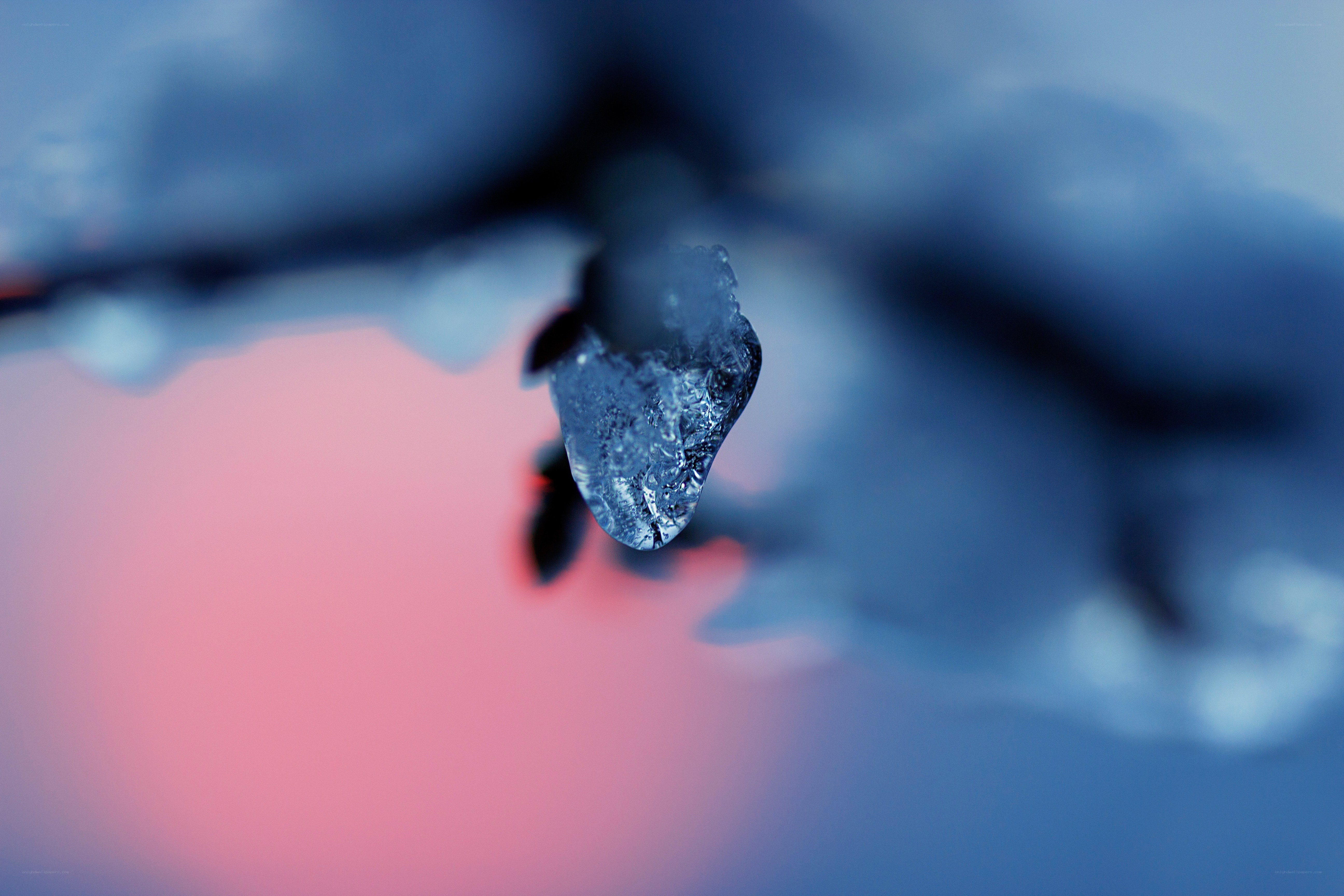 Icicle at sunset