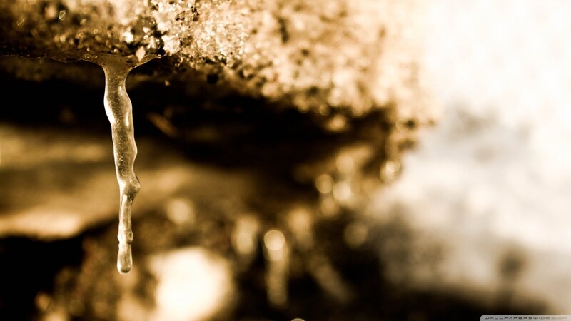 Icicle Dripping Water