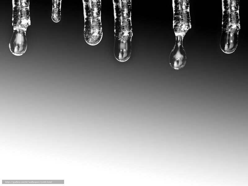 Icicles dripping water