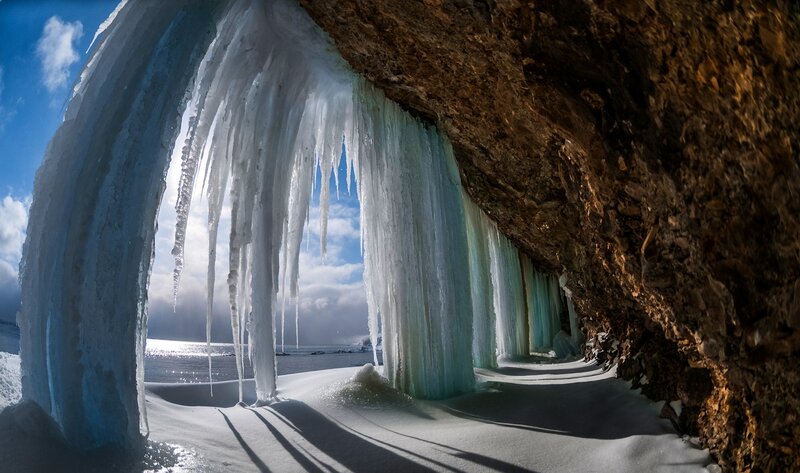 Icicles in Cave