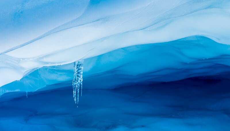 Icicles in Ice Cave