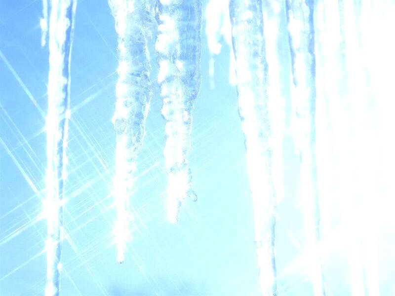 Icicles in sunlight