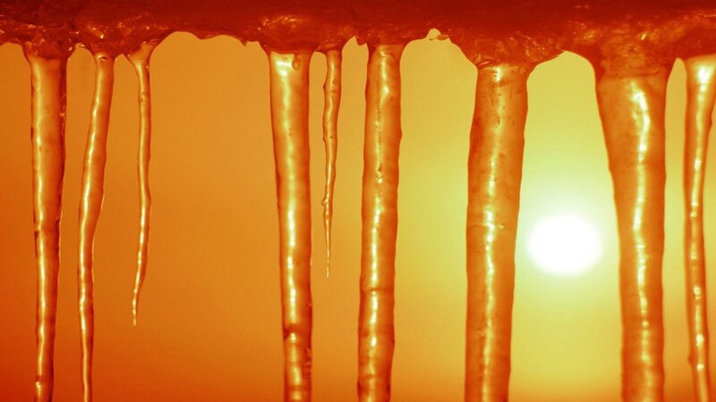 Icicles Melting in Sunlight — Orange