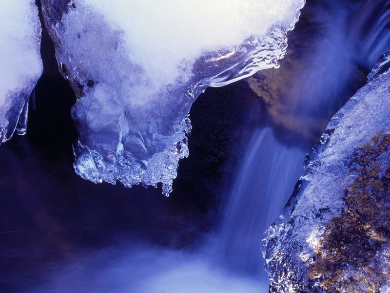 Icicles over Waterfall
