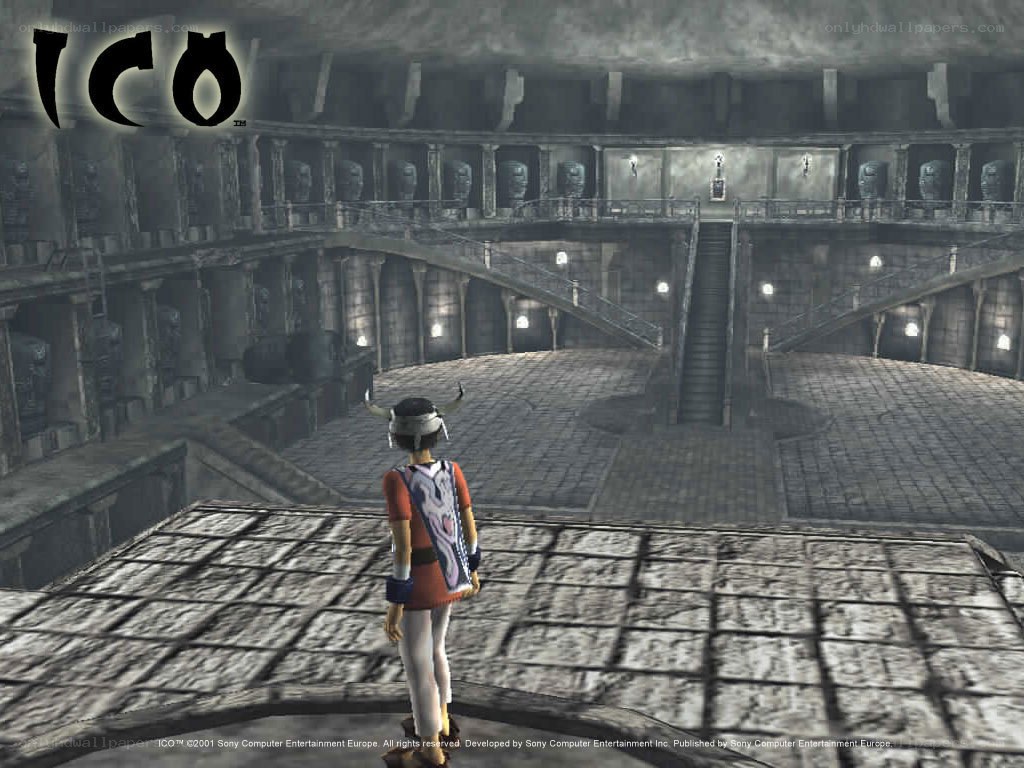 ICO game scene in ancient arena
