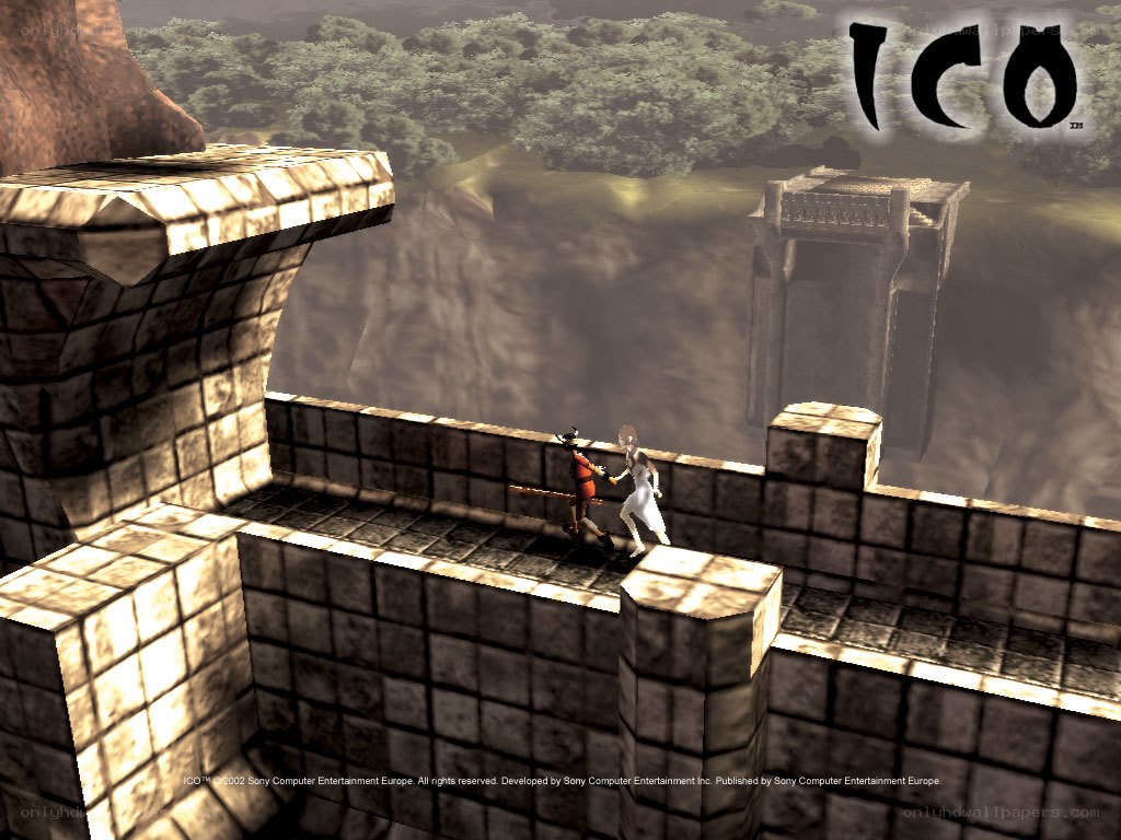 ICO game scene with characters