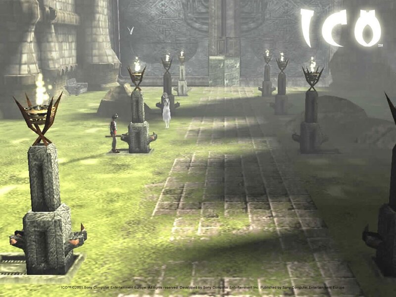 ICO game scene with characters