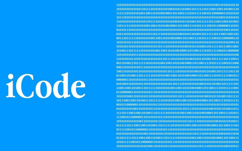 iCode binary code background