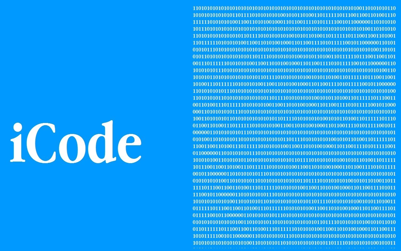 iCode binary code background