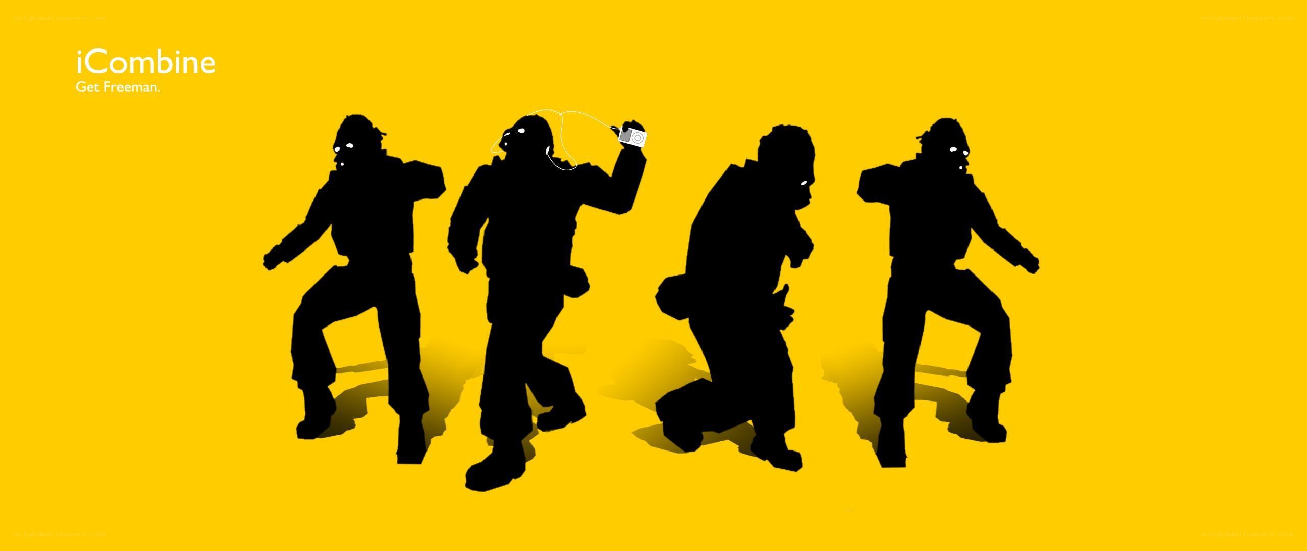 iCombine ad with silhouettes