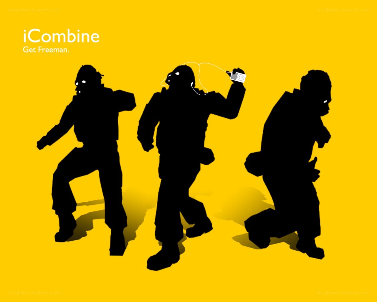 iCombine ad with silhouettes