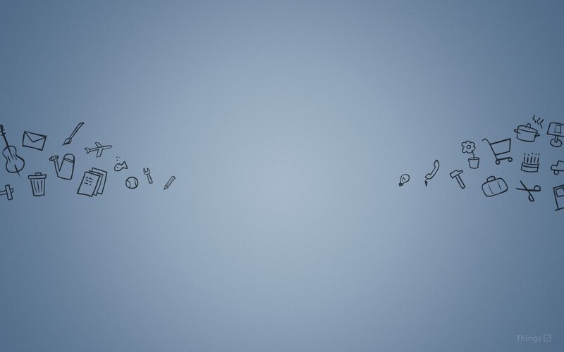 icon doodles on blue background
