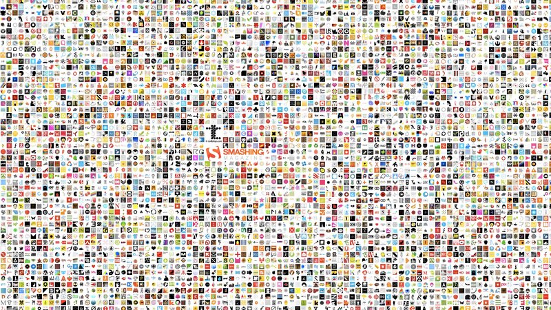 Icon grid collage