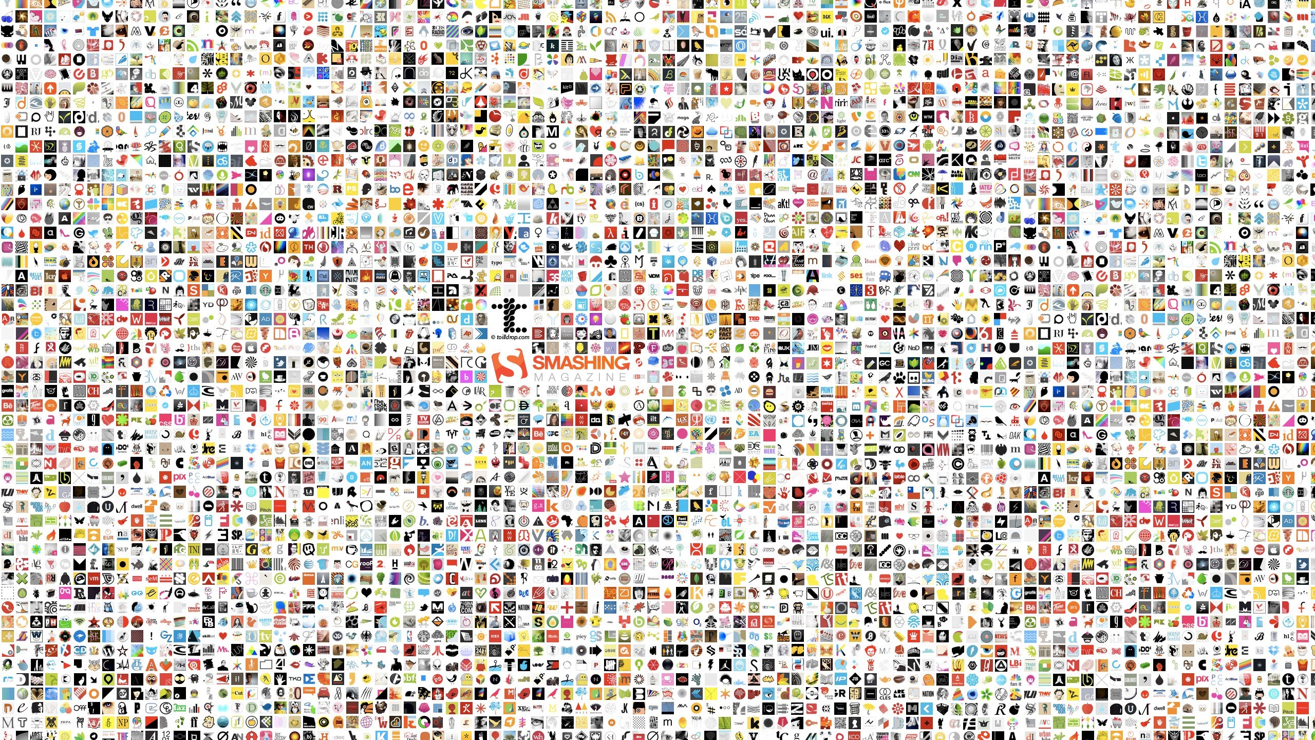 Icon grid collage
