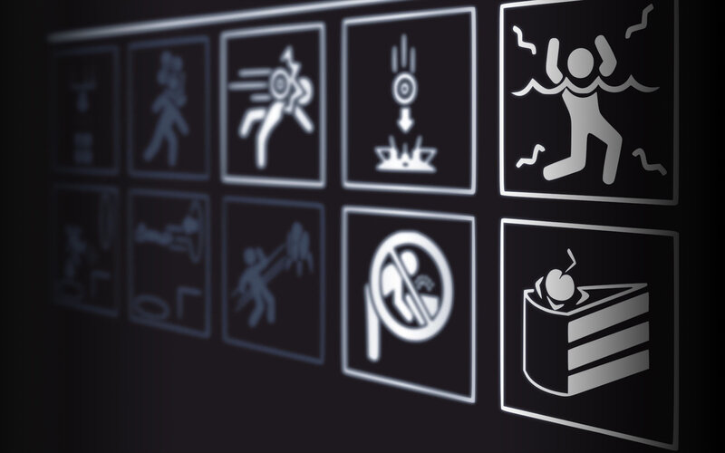 Icon Grid on Dark Screen — Black